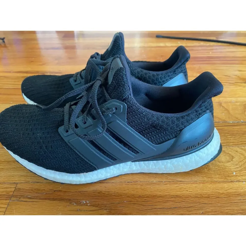 EUC Adidas Ultra Boost running or walking shoes size 9.5 womens black sneakers